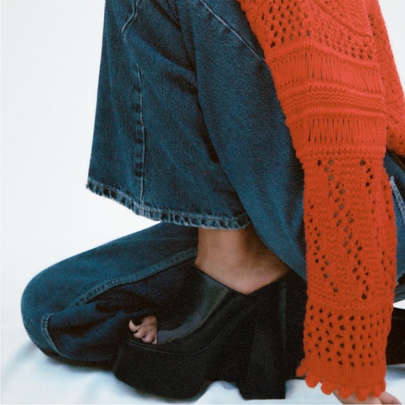 Zara Platform Chunky Heel Size 9 - Picture 2 of 16